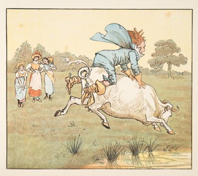 „Niemand hat dich gefragt, Sir!“, sagte sie, aus The Hey Diddle Diddle Picture Book, veröffentlicht 1882 von Randolph Caldecott